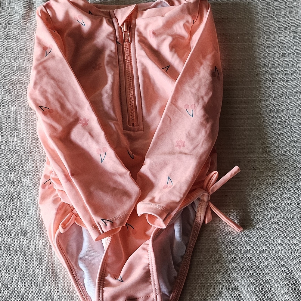 Cat & Jack Pink Long Sleeve Swimsuit